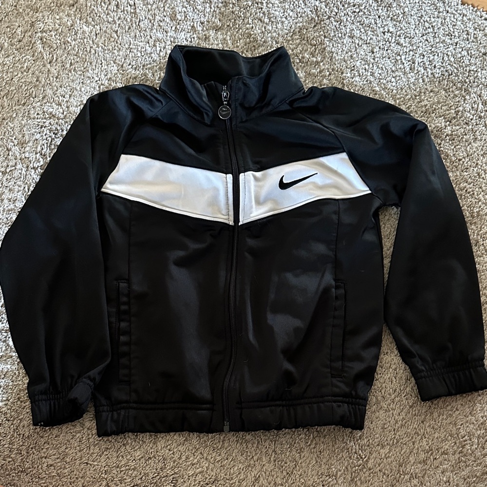 Nike Black and White Zip-Up Jacket